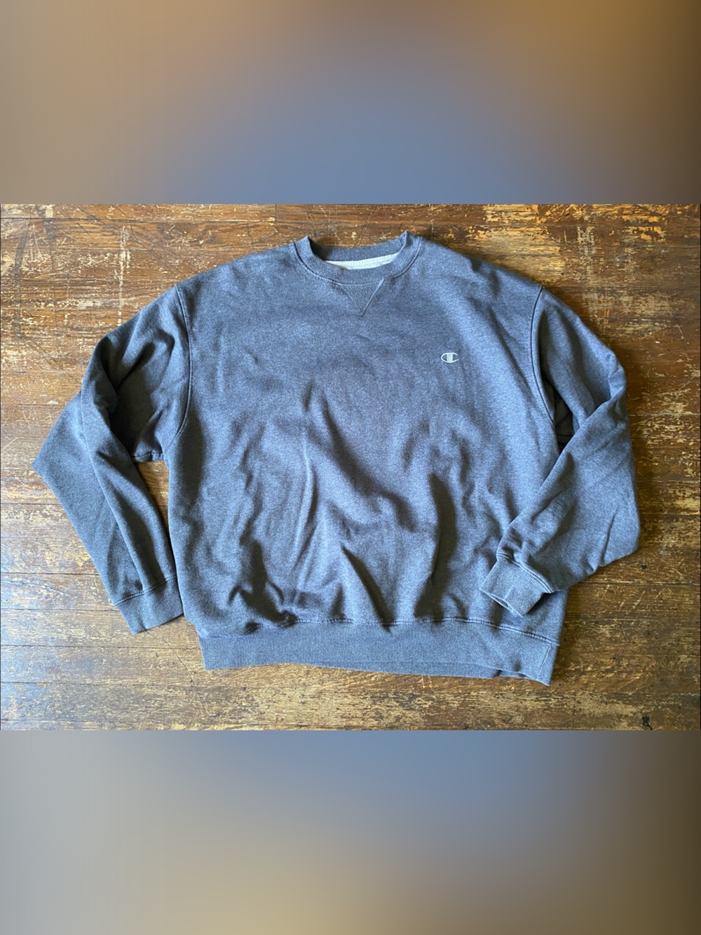 Vintage Champion Heather Gray Crewneck Sweatshirt with Small Logo Size XXL